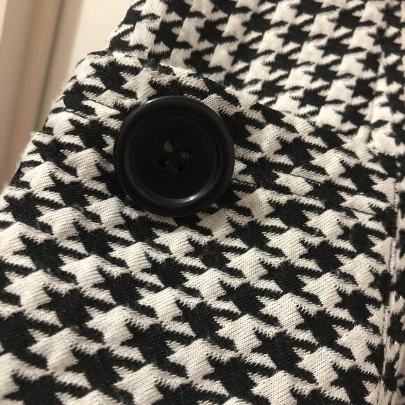 Elegant Black and White Houndstooth Mini Dress - Picture 3 of 13